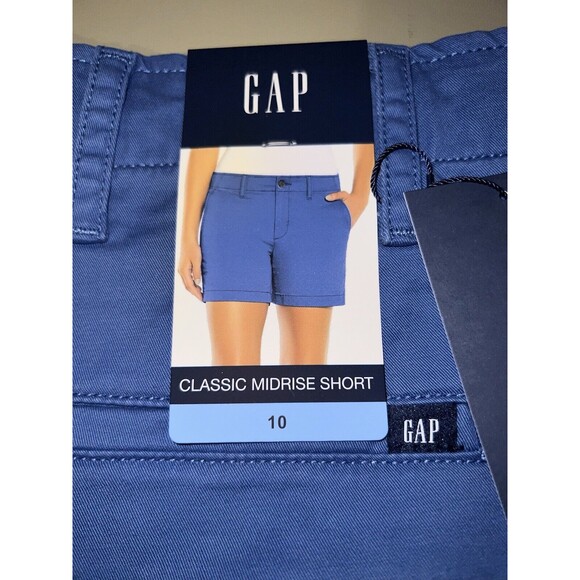 Gap Classic Mid Rise Short Women’s Size 10 Dutch Blue - Picture 6 of 9